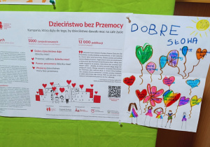 Zdjęcie tablicy informacyjnej w szatni.