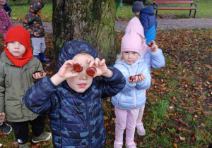 Motylki zbierają dary jesieni.